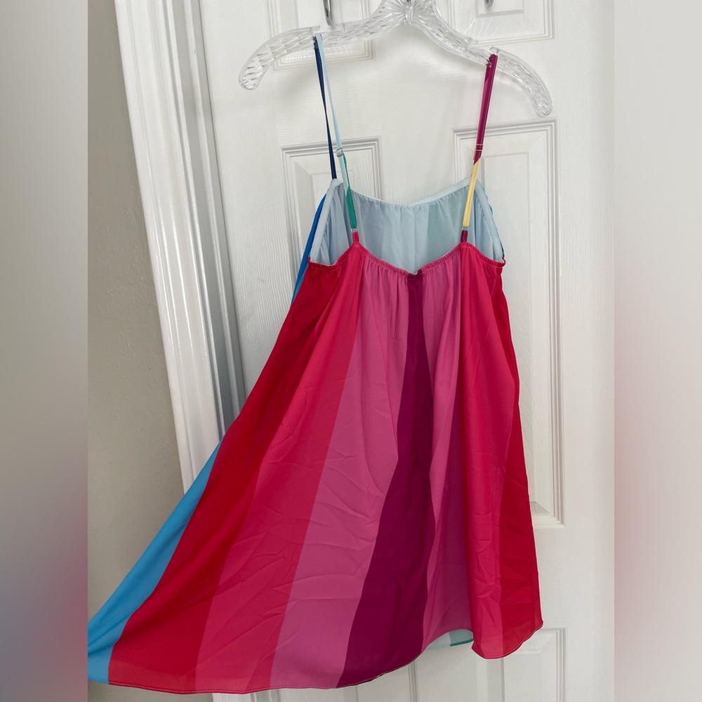 Show Me Your Mumu Rainbow Stripe Carlotta Mini Dress Size S NWT - Picture 4 of 7